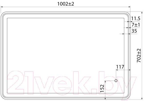 Зеркало IDDIS Cloud CLO1000i98