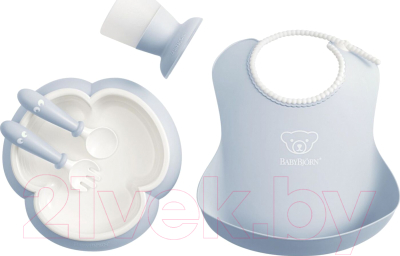 

Набор детской посуды BabyBjorn, Белый;голубой, 0700.67