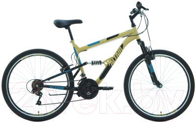 Велосипед Forward Altair MTB FS 26 1.0 2020 / RBKT0SN6P007 (16, бежевый/черный)