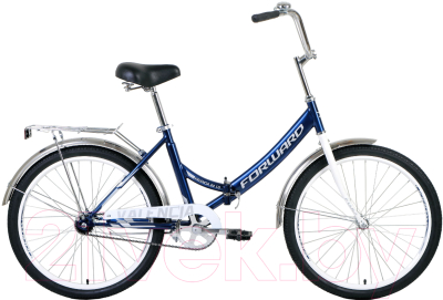 Велосипед Forward Valencia 24 1.0 2020 / RBKW0YN41002 (16, темно-синий/серый)