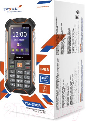 Мобильный телефон Texet TM-530R (черный)