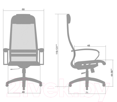 Кресло офисное Metta Комплект 3 / SU-1-BK (красный/черный)