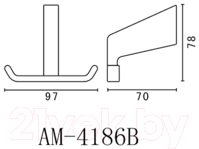 Крючок для ванной Art&Max Techno AM-E-4186B