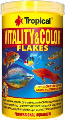 Корм для рыб TROPICAL Vitality & Color / 77144 (250мл)