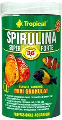 Корм для рыб TROPICAL Super Spirulina Forte Mini Granulat / 60543 (100мл)