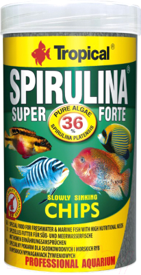 Корм для рыб TROPICAL Super Spirulina Forte Chips / 60574 (250мл)
