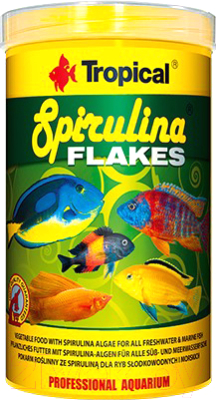 Корм для рыб TROPICAL Spirulina Flakes / 77134 (250мл)