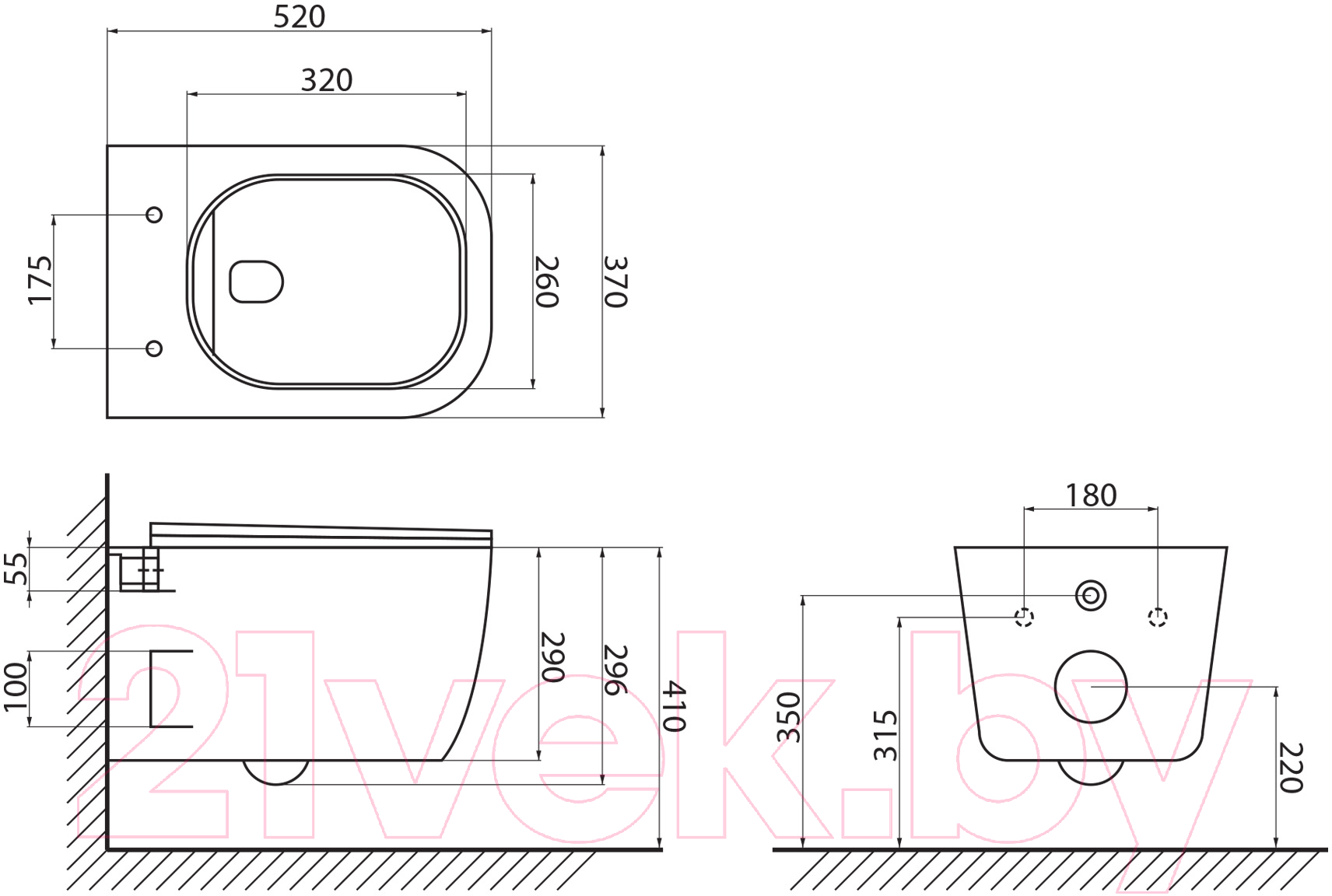 Унитаз подвесной BelBagno Lago BB128CH