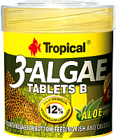 Корм для рыб TROPICAL 3-Algae Tablets B / 20742 (50мл) - 