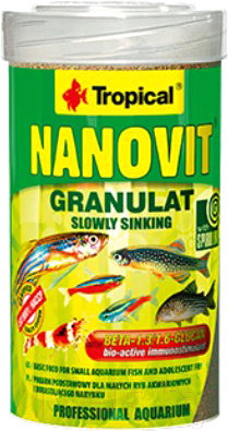 Корм для рыб TROPICAL Nanovit Granulat / 67103 (100мл)