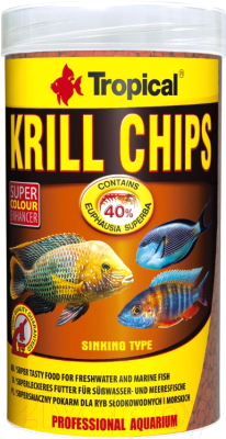 Корм для рыб TROPICAL Krill Chips / 60844 (250мл)