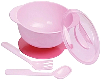 Набор посуды для кормления Sun Delight 33043 (розовый) - 