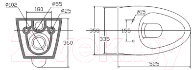 Унитаз подвесной BelBagno Alpha BB300CHR