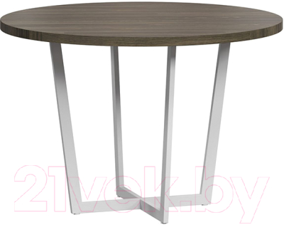 Обеденный стол Loftyhome Лондейл 4 / LD050406 (серый с белым основанием)