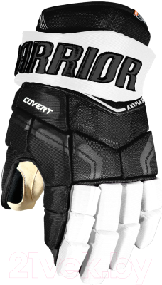 Перчатки хоккейные Warrior QRE Pro / QPG-BKW15 (черный/белый)