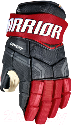 Перчатки хоккейные Warrior QRE Pro / QPG-BRD12 (черный/красный)