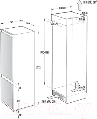 Изображение товара Встраиваемый холодильник Gorenje GDNRK5182A2