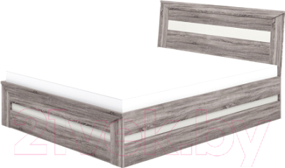 Односпальная кровать Мебель-Неман Кристалл МН-131-01-90 (дуб сонома/трюфель)
