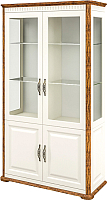 Шкаф с витриной Мебель-Неман Марсель МН-126-19 (крем/дуб кантри) - 