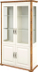Шкаф с витриной Мебель-Неман Марсель МН-126-19 (крем/дуб кантри) - 