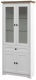 Шкаф с витриной Мебель-Неман Тиволи МН-035-08 (белый структурный/дуб стирлинг) - 