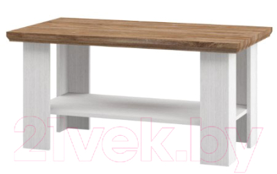 Журнальный столик Мебель-Неман Тиволи МН-035-20 (белый структурный/дуб стирлинг)