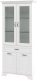 Шкаф с витриной Мебель-Неман Юнона МН-132-14 (белый текстурный) - 