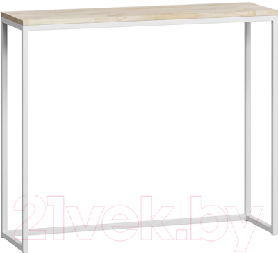 Консольный столик Loftyhome Бервин / BR040204 (натуральный с белым основанием)