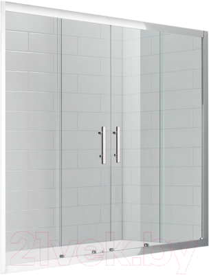 

Стеклянная шторка для ванны Cezares, ECO-O-VF-2-170/145-P-Cr