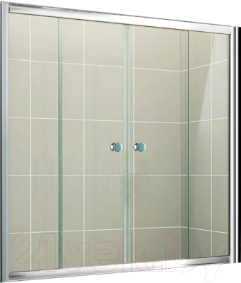 

Стеклянная шторка для ванны Cezares, Pratico-VF-2-150/140-P-Cr