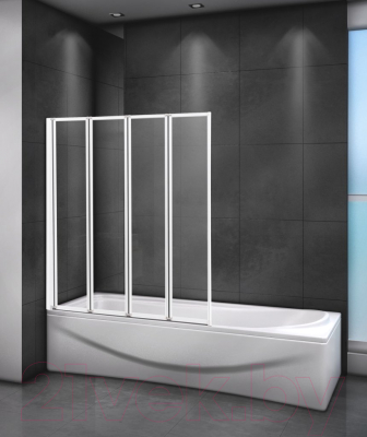 Стеклянная шторка для ванны Cezares RELAX-V-4-100/140-C-Bi