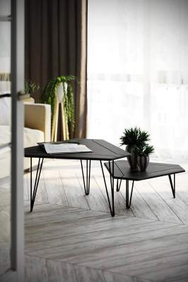 Комплект журнальных столиков Калифорния мебель ТЕТ-А-ТЕТ (серый бетон)