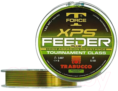 Леска монофильная Trabucco T-Force XPS Feeder Plus 0.22мм 150м / 053-95-220