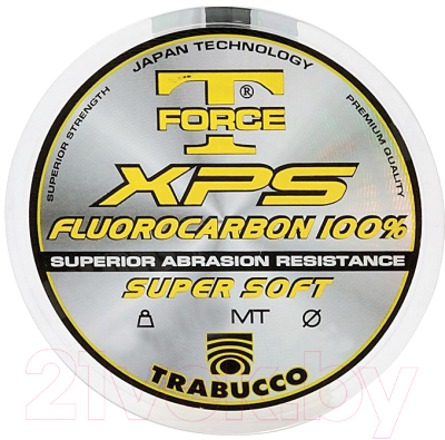 

Леска флюорокарбоновая Trabucco, Прозрачный, T-Force Fluorocarbon 0.104мм 50м / 053-60-100