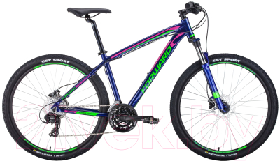 Велосипед Forward Next 27.5 3.0 Disc 2020 / RBKW0M67R023 (19, темно-фиолетовый/светло-зеленый)