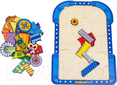 Развивающая игрушка WoodLand Toys Пазл-головоломка. Механизмы / 137104