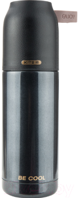 Термос для напитков Kite Pearl / K19-302-01 (350мл, черный)