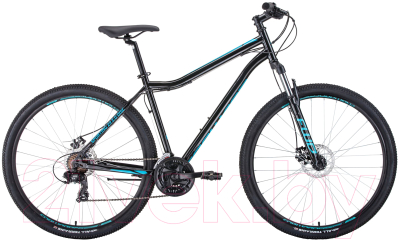 Велосипед Forward Sporting 29 2.0 Disc 2020 / RBKW0MN9Q013 (21, черный/бирюзовый)