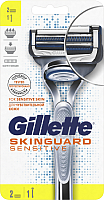 Бритвенный станок Gillette Skinguard Sensitive + 2 кассеты - 