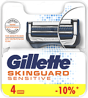 Набор сменных кассет Gillette Skinguard Sensitive (4шт) - 