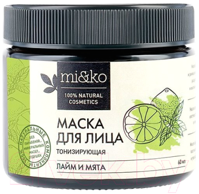 

Маска для лица кремовая Mi&Ko, Лайм и мята тонизирующая