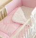 Одеяло для новорожденных Martoo Basik / BS-PN/GR (розовый/серый/звезды на белом) - 