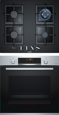 

Комплект встраиваемой техники Bosch, HBG5360S0R + PPH6A6B20R