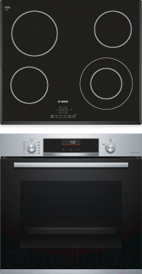 

Комплект встраиваемой техники Bosch, HBG5360S0R + PKF651B17