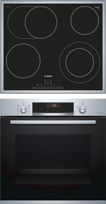 

Комплект встраиваемой техники Bosch, HBG5360S0R + PKN645F17R