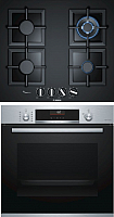 

Комплект встраиваемой техники Bosch, HBG536ES0R + PPH6A6B20R