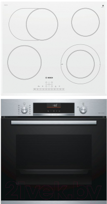 

Комплект встраиваемой техники Bosch, HBG536ES0R + PKN652FP1E
