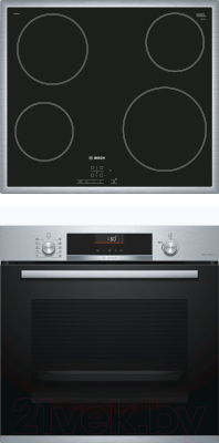 

Комплект встраиваемой техники Bosch, HBG536ES0R + PKE645B17