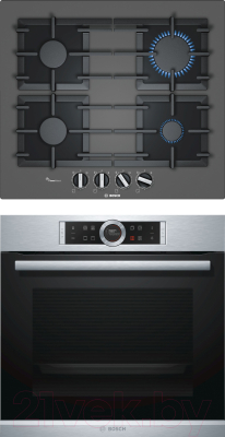 

Комплект встраиваемой техники Bosch, HBG536HS0R + PPP6A9B90R