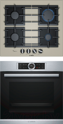 

Комплект встраиваемой техники Bosch, HBG536HS0R + PPP6A8B91R